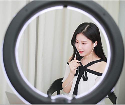 LED-Ringlicht-Kit, dimmbares Selfie-Ringlicht, verstellbare Halterung und Handyhalter, geeignet für Video, Foto, Kamera – Bild 7