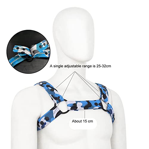 Men's PU Leather Shoulder Support Chest Harness Adjustable Buckles Accerssory4