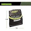 AWP TrapJaw Clip-on Fastener Pouch with Spring-Loaded Technology, Metal Belt Clip and Tunnel Loop, Tool Belt Accessory (6 Pack)