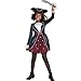 amscan Pirate Sparkle Dress Costume, Child Small - 4-6, 1 Pc