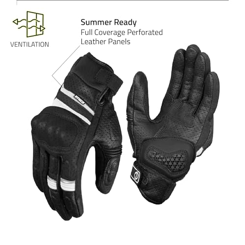 Rynox Air GT Gloves Black, Large Black White - Image 8