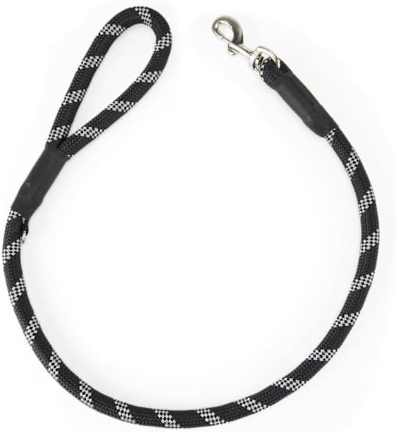 YOULY by Petco Black Reflective Rope Leash for Big Dogs 4 ft.
