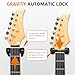 SKAEHP Adjustable Double Guitar Stand, reversible with safety support, suitable for acoustic guitar, electric guitar, bass and banjo, durable, black