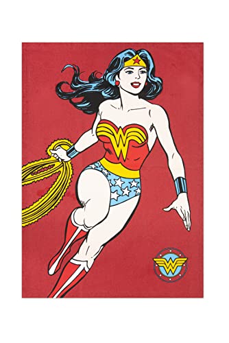 Excelsa Wonder Woman Kitchen Towel 100% Cotton 70 x 50 cm with Hole, Front Wonder Woman Decoration and Back White, Cm. 70 x 50