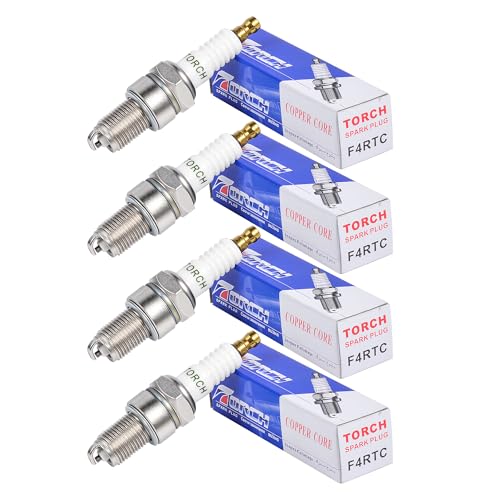 4-Pack F4RTC Spark Plug for NGK BPR4ES Kawasaki FR691V FR651V FR600V FR541V FR730V FH680V FH721V FH641V FH601V FX730V FX850V FX691V FX801V FX600V FX651V 92070-7004 92070-2112