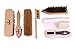 biped kit de brosses à Chaussures Classic - Brosses à Chaussures pour l'entretien du Cuir Lisse et du Daim - Kit de brosses à Chaussures avec brosses à lustrer et Brosse à Daim z2463