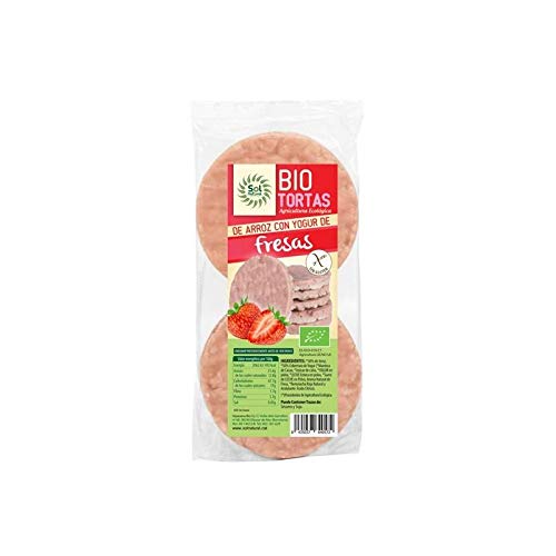 En Oferta Sol Natural Tortas De Arroz Bañadas De Yogur, Con Fresa, Sin Gluten - Paquete De 12 X 100 Gr - Total: 1200 Gr