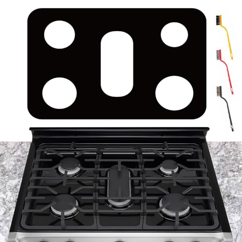 bezoku Stove Cover For 30 Inch LG Gas Range Model LRG3093 LRG3095 LRG3061 LRG3193 LRG3085 LDG3036 LDG3016 LRG3193 LRG3194, Upgraded 0.4MM Thickness Reusable Stove Burner Covers For LG Stove Protector