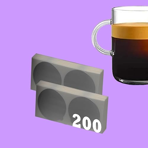 200 calcomanías de papel de aluminio, compatibles con cápsulas reutilizables Nespresso Vertuo, solución perfecta para rellenar cápsulas Vertuo