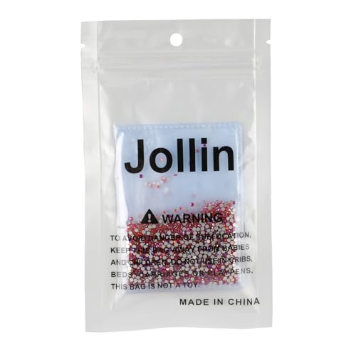 Image of Jollin Glue Fix Crystal Flatback Rhinestones Glass Diamantes Gems for Nail Art Crafts Decorations Clothes Shoes(ss5 2880pcs, Red AB)