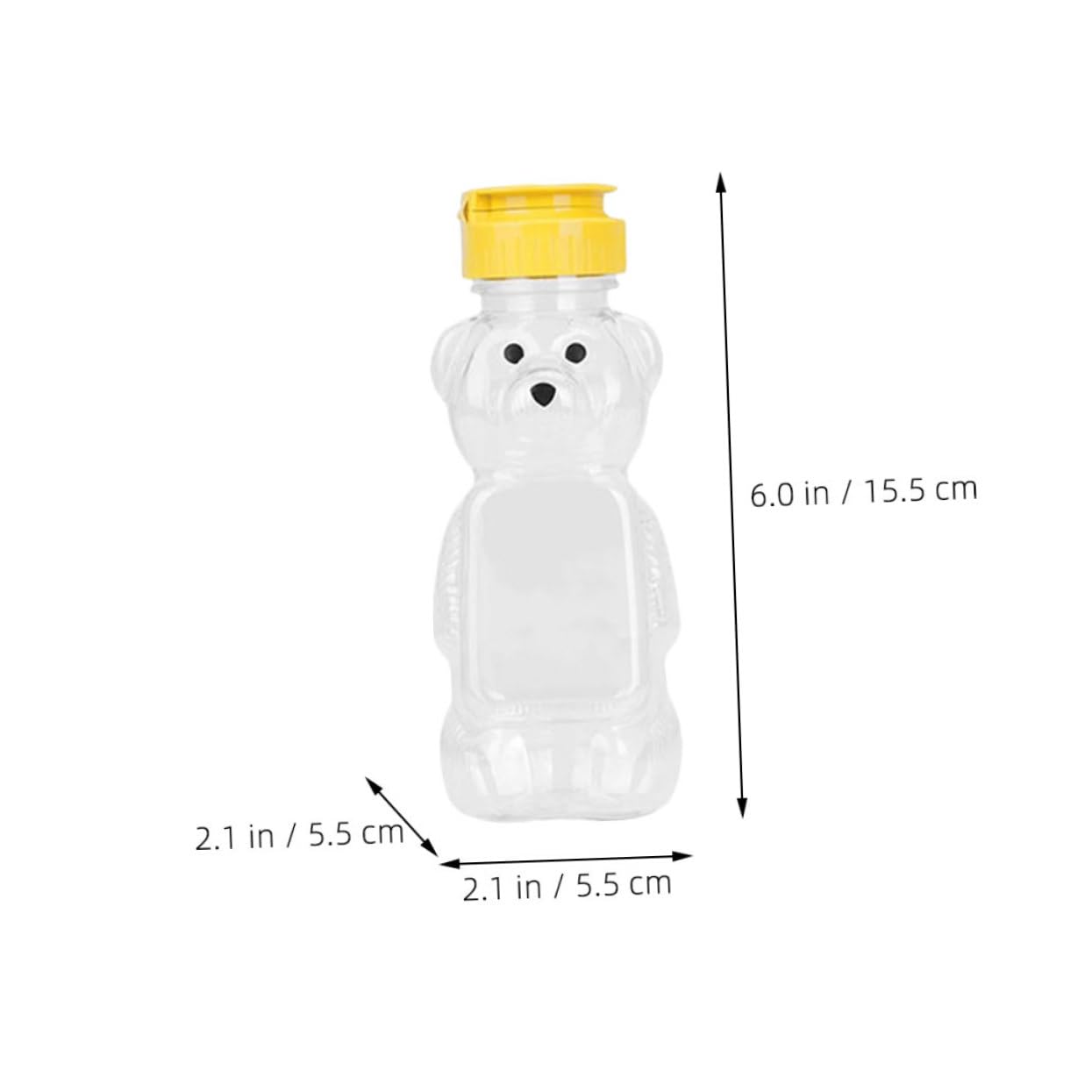 ULTECHNOVO 8Pcs Refillable Bear Shaped Bottles Juice Beverage Containers Honey Jars for Smoothies Milk and More for Sharing Festivals