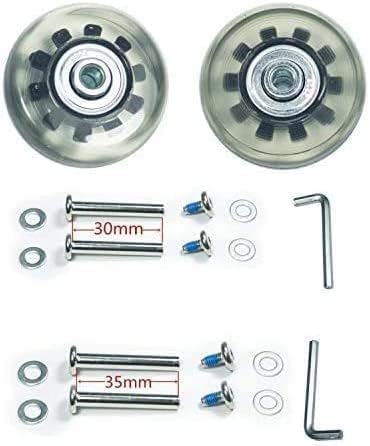 Miniatura 6 de GSHFIGHTING Juego de 4 ruedas de repuesto para maletas de equipaje con ABEC 608zz Skate en línea para patinaje al aire libre, juego de 4 ruedas