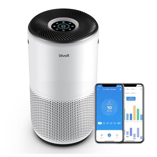 LEVOIT H13 HEPA Luftreiniger für Allergiker, CADR 400m³/h bis 83㎡ Raucherzimmer Wohnung, Luftfilter gegen 99,97% von Schimmel Staub Gerüche, PM2,5 Luftqualitätsanzeige & Automodus, App Alexa Steuerung