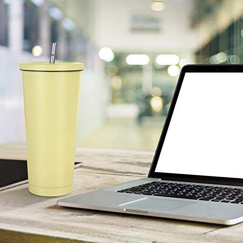 Aiboria Vaso de viaje de 750 ml, fino, con tapa, aislamiento al vacío, doble pared de acero inoxidable 18/8 para café… - Imagen 5