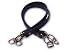 Wento Pair 24 inches Vinyl Leather Purses Straps With Oval Ring and D Ring,Vinyl Leather Bag Handles,replacement Purse Straps,handbag Bag Wallet Straps WT102 (Black)