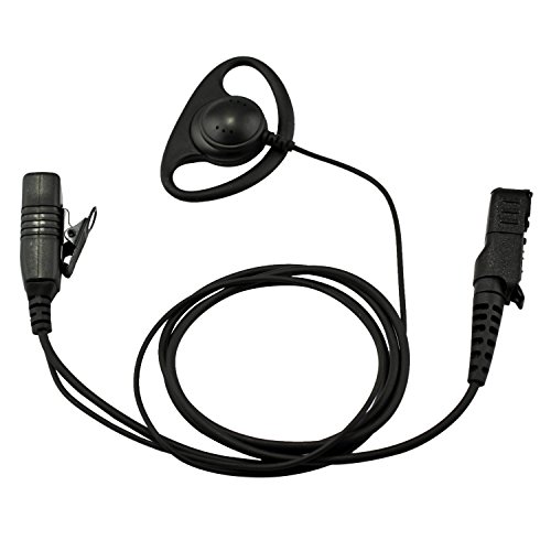 abcGoodefg D Shape FBI Headset Earpiece PTT MIC for Motorola Xpr3300 Xpr3500 DEP550 XIR P6620 DEP570 S49 P6600 E8600 E8608 DEP570 MTP3200 MTP3250 DP2000 MotoTRBO (D Shape earpiece)