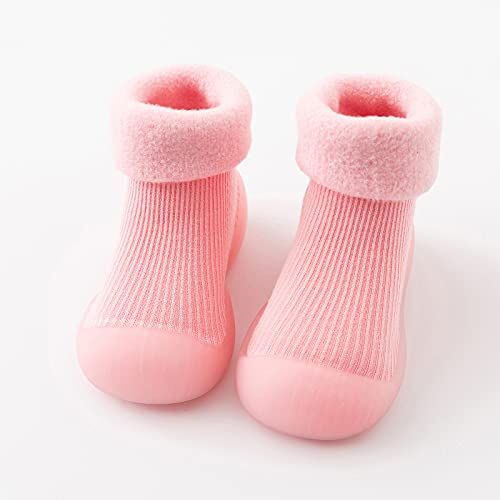 Toddler Shoes Baby Boy Girl First Walking Socks Shoes Knit Soft Sole Rubber Non-Skid Slipper Indoor Floor Sneakers2