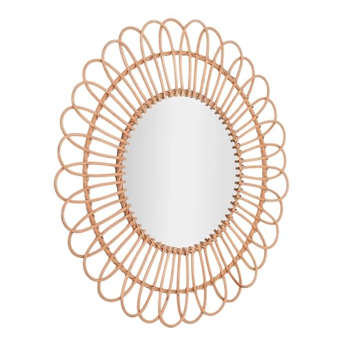 Amazon.com: American Art Decor Round Decorative Wall Mirror - Boho Woven Rattan Mirror - Small Hanging Accent Mirror for Living Room, Bedroom, Kitchen, Bathroom, Entryway & More (25") : Home ...