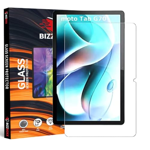 Image of Tempered Glass Full Screen Protector For Motorola Moto Tab G70 11 Anti-Scratch & Smudge Proof (Transparent) (Pack Of 1)