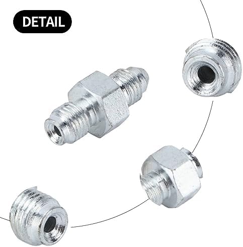 Brake Fitting Adapter, 3AN Male To 3/8‑24 Inverted Flare Adapter Fitting Metal HAF01 for 3/16in Brake Line
