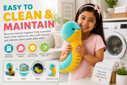 Image of ZEXSAZONE Cute Snake Soft Toy Plush Stuffed for Kids