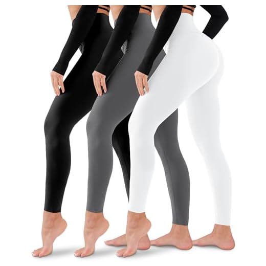 3 Pack Leggings for Women-No See-Through High Waisted Tummy Control Yoga Pants Workout Running Legging Large-X-Large