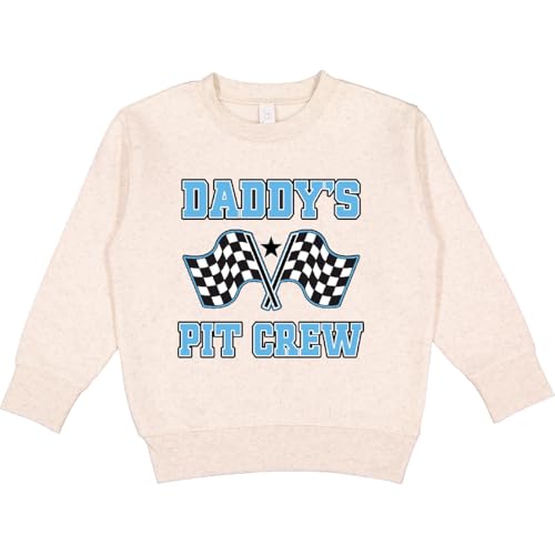 inktastic Daddys Pit Crew Boys Racing Toddler Sweatshirt 3T Natural Heather 39633