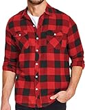 COOFANDY Men's Casual Shirt Long Sleeve Buffalo Plaid Checkered Flannel Shirts