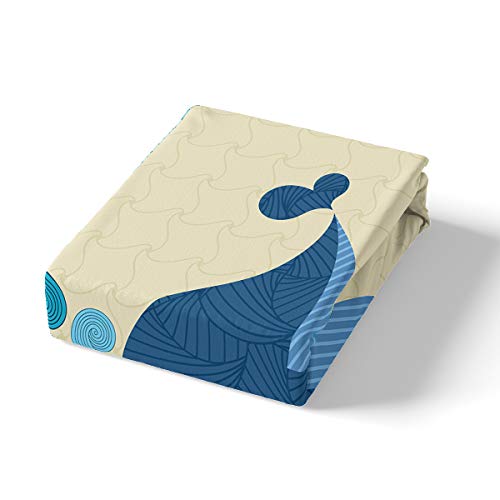 Erosebridal-Whale-Duvet-Cover-Sea-Wave-Spiral-Bedding-Set-for-Kids-Room-Blue-Ocean-Quilt-Cover-Marine-Life-Cartoon-Comforter-Cover-King-Size-for-Children-Boys-Girls-Lightweight-Decorative-Room 41t BMfy+OL