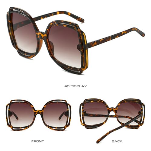 helena Butterfly Big Frame Sunglasses for Women 2024 Trendy Gradient Oversized Ladies Ins Popular Pink Eyewear S682