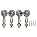 4Pcs Vintage Bronze Knobs Pulls Single Hole Antique Drawer Tear Drop Pull Handle Knob with Screws Furniture Cabinet Dressers Decoration Accessories