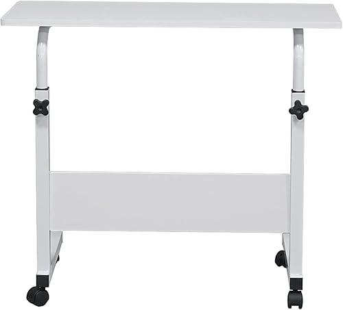 Miniatura 22 de Mesa auxiliar de sofá con ruedas de altura ajustable de 27.56 a 37.8 pulgadas, mesa de café rodante, mesa de sofá deslizable debajo, soporte Negro;