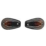 Schwarz Bike It Flush Fit - Motorrad Verkleidungs-Blinker - Rauchglas - Schwarz rauchig