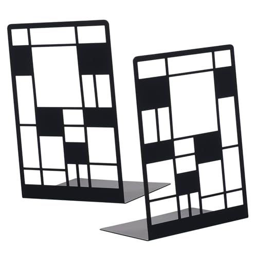 ELAYARD 家用滑り止めブックエンド アイアン製耐久フォルダースタンド 卓