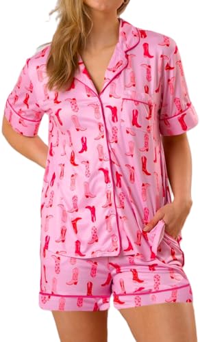 Women Satin Pajamas Shorts Sets Y2k Silk PJs 2 Piece Outfits Collar Long Sleeve Button Down Shirt Lounge Pants Sets