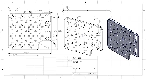 HangTon Camera Cheese Plate Side Mounting for ARRI ALEXA Mini LF Teradek Vaxis Rig Wireless Receiver Follow Focus Motor with 3/8" 1/4" Thread (Purple) - Image 4