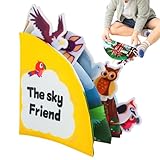 Cloth Book - Portable Fine Motor Skills Activities | Quiet Learning Sensory Toys | For Car Airplane Classroom Vacation Parent Child Bonding Birthday New Year, Fabric Activity Book For Preschool Travel