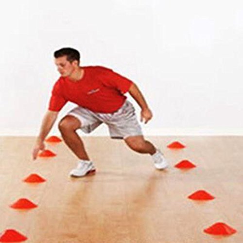 Goodjobb Cones de agilidade de futebol / futebol premium - Cone de disco de 10 pacotes e fácil de em