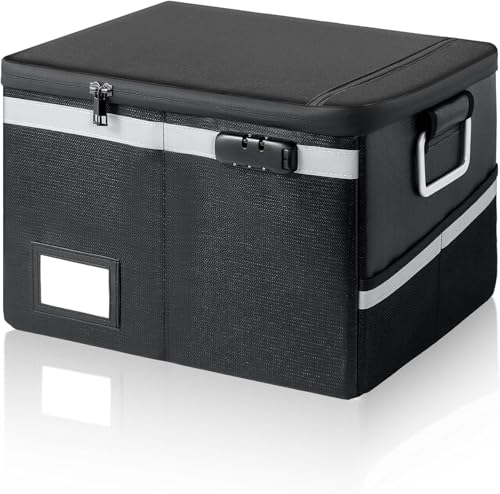 Fireproof Waterproof Lockable Document Organizer Box