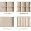 Amazon.com: Frebeauty Small Jewelry Tray Set,Stackable Velvet Jewelry ...