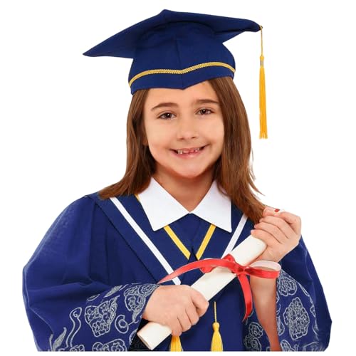 Juego de bata y gorra de graduación de escuela secundaria para adolescentes de 3 a 16 años, bata formal con borla, traje de tela pesada de alta calidad para ceremonia de despedida de GCSE, eventos de