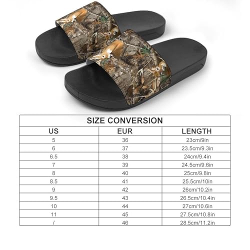 Camouflage Deer Hunting Slide Sandals Womens Slides Shoes Non Slip Shower Bedroom Thick Sole Slippers Beach Shoes2