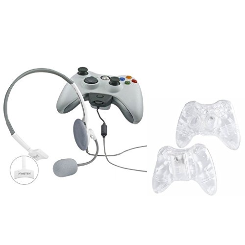 Crystal Shell Case Cover+White Headset Headphone For