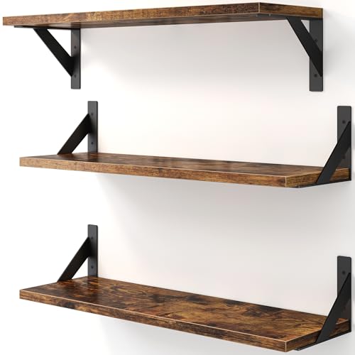 Floating Shelves for Wall, Wall Mount Book Shelf, Hanging Shelves...