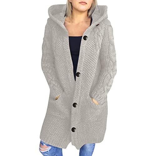 Manteau à capuche décontracté contre le froid veste femme grise