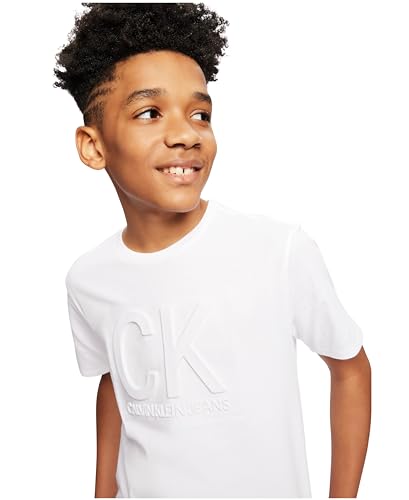 Calvin Klein Boys' Short Sleeve Graphic Crew Neck T-Shirt, Comfortable, Relaxed Fit4