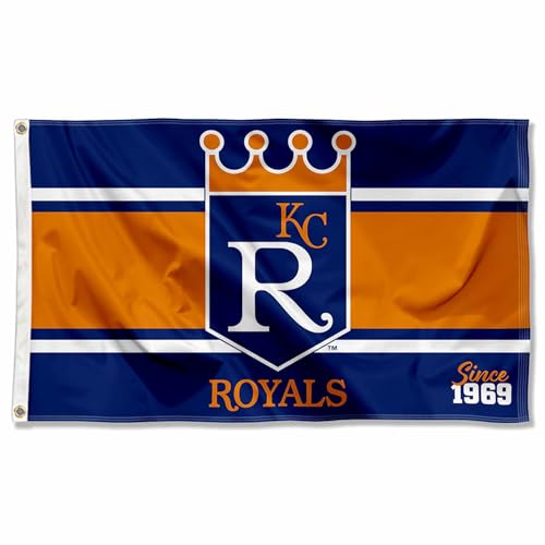 Drapeau Kansas City Royals rétro vintage avec œillets métalliques renforcés