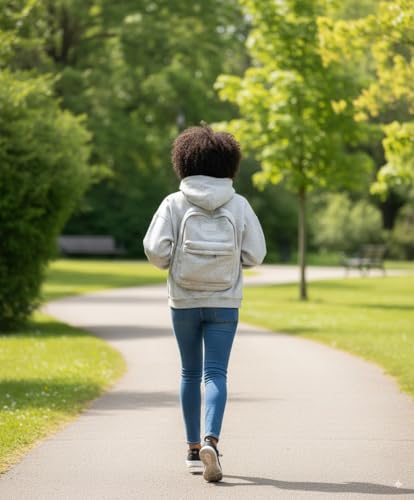 Backpack Hoodie with Built-in Book Bag, Zipper Pocket Travel Sweatshirt Jacket for Men & Women3