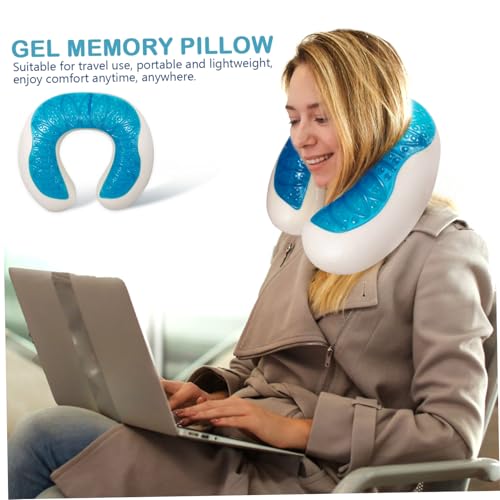Almohada cervical de gel en U para viaje miniatura 7