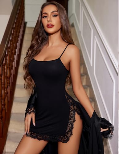 Avidlove Lingerie for Women Sexy Chemise Nightgown Slip Sleepwear Lace Babydoll Soft Nightdress4